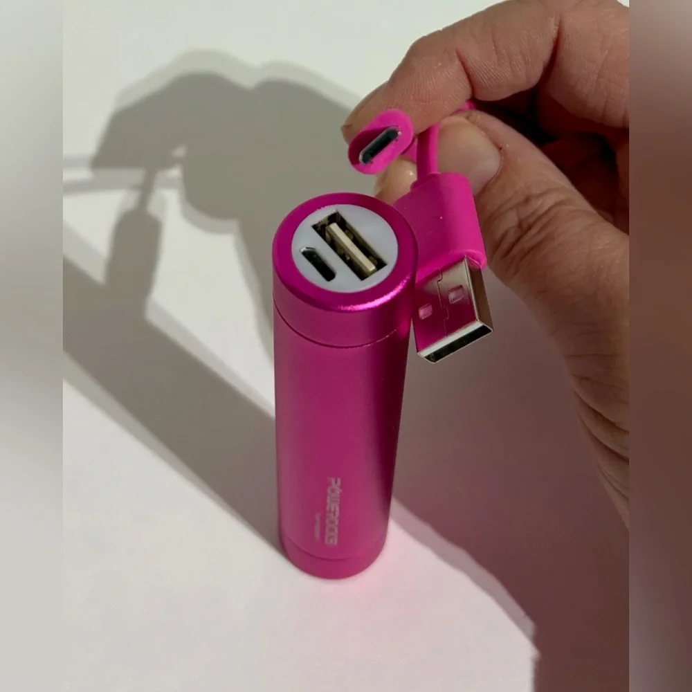 Powerocks External Super MagicStick Battery Charger Power Pink Manual Pouch